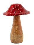 Wooden fly agaric for standing h=15cm