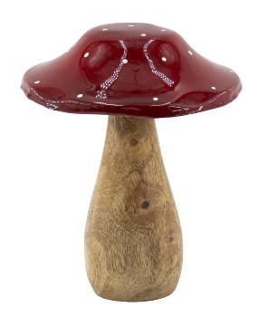 Wooden fly agaric for standing h=16cm