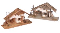 Haus aus Holz h=28cm b=55cm sort.