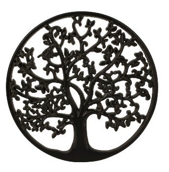 MDF Family tree wall decoration black