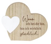 Wooden heart with wording h=15,5cm