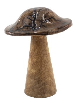 Wooden mushroom for standing h=16,5cm