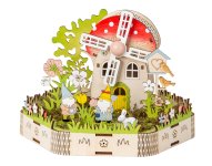 Frühlings-Holzdeko h=18cm b=22cm mit LED