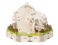 Frühlings-Holzdeko h=18cm b=22cm mit LED