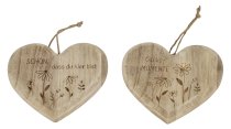 Wooden-Heart for hanging with words