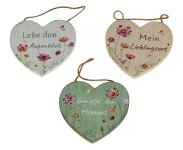 Wooden-Heart for hanging with words