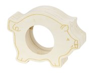 Holzschwein als Spardose h=14,5cm