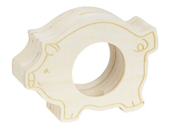 Holzschwein als Spardose h=14,5cm