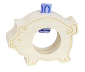 Holzschwein als Spardose h=14,5cm