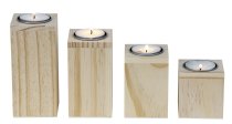 Set of 4 T-light holders h=6-12cm