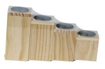 Set of 4 T-light holders h=6-12cm