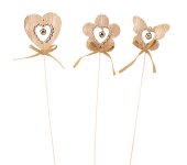 wooden flower stick natural w=6cm