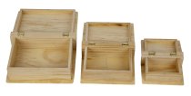 3er-Set Bücher Boxen h=5+6,3+7,2cm