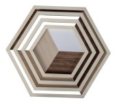Set of 4 wooden decoration trays h=1,8cm