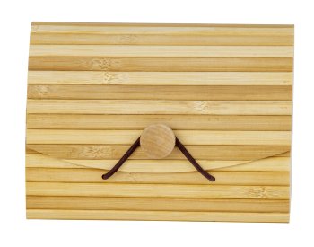 Bamboo box with soft lid h=10,5cm w=14cm