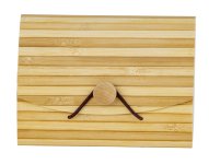 Bamboo box with soft lid h=10,5cm w=14cm