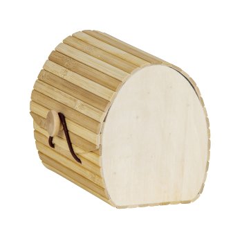 Bamboo box with soft lid h=10,5cm w=14cm
