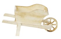 Wooden wheelbarrow h=12,5cm l=26cm
