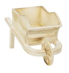 Wooden wheelbarrow h=12,5cm l=26cm