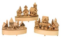 House scenery as music box w.LED