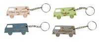 Wooden keyring camper with different