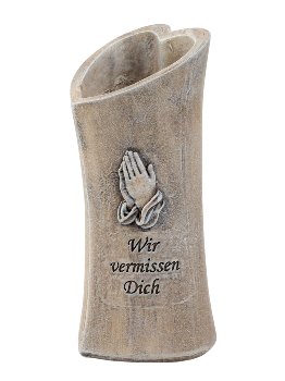 Grabvase "Wir vermissen Dich" h=18cm