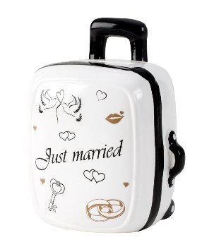 Koffer-Spardose Trolley "Just married"