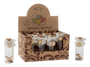 Wishing bottle h=8cm in display