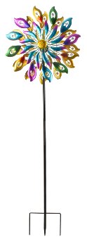 Metal-spinner (dual) as yard stake