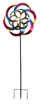 Metal-spinner (dual) as yard stake