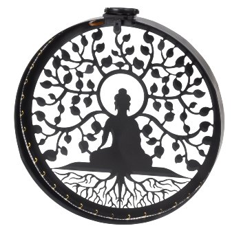 Metal-wall decoration black "tree of