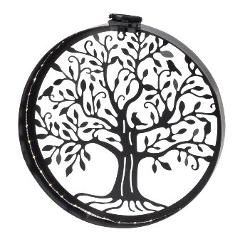 Metal-wall decoration black "tree of