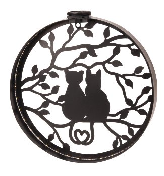 Metal-wall decoration black "cats" with