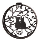 Metal-wall decoration black "cats" with