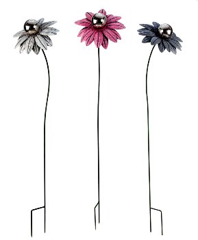 Metall-Blume auf Stab h=90cm b=20cm