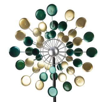 Metal-spinner (dual) green/gold as yard