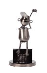 Metal figure "Golfer" with visiting card
