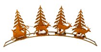 Metal decoration santa sledge f.