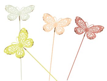 Metal butterfly color assorted as flower