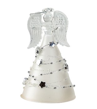 Glass angel with star decoration h=11cm