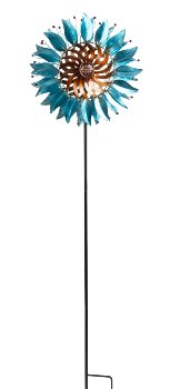 Metal-spinner (dual) as yard stake