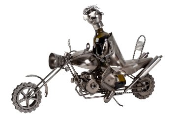 Metal Wine-bottle holder "motorbike