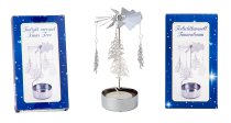 Rotary metal tealight holder Xmas tree