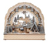 Winter-Holzdeko h=26,5cm b=31cm mit LED