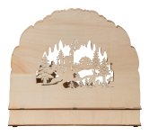Winter-Holzdeko h=26,5cm b=31cm mit LED