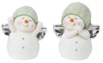 Schneemann mit grün Mütze & silver