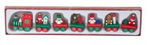 Wooden Xmas train h=4,5cm l=33cm in box