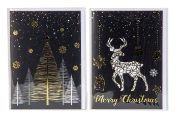 present card "Xmas Tree & Reindeer"
