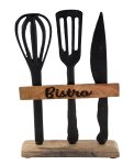 Metal cutlery decoration "Bistro" on