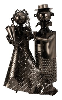 Metal Wine-bottle holder "wedding